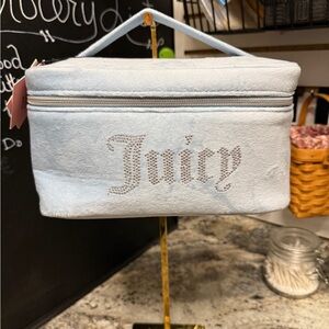 Juicy Couture Sky Blue Velour train case